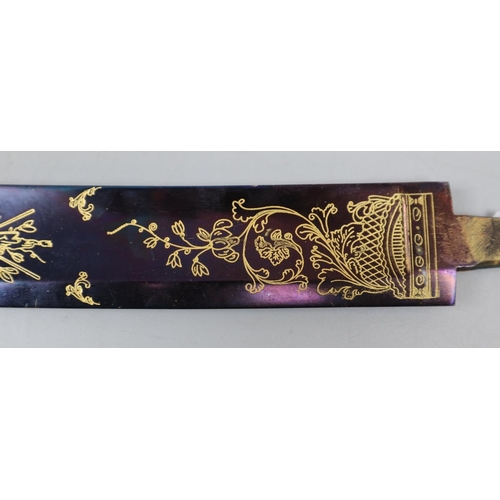 191 - Craig & Co curved and decorated sword blade