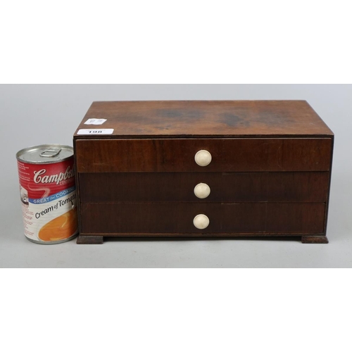 198 - Vintage 3 drawer collectors chest