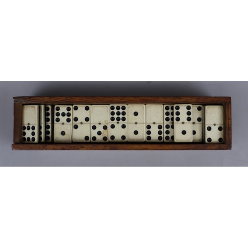 202 - Dominoes set together with cribbage board