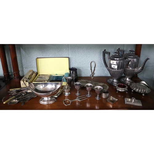 220 - Large collection of silverplate & flatware