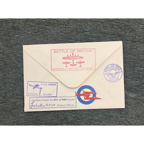 245 - Postcard - Aviation. 1975 RAF Hurricane signed RR Stanford Tuck. Scarce