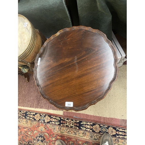 266 - Mahogany pie crust wine table