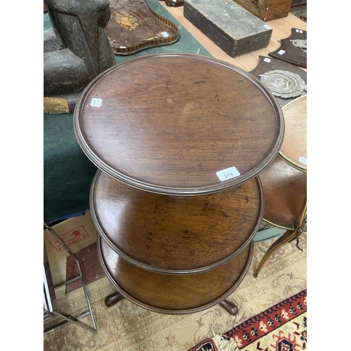 279 - Mahogany 3 tier buffet stand