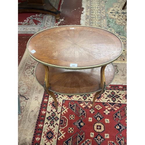 280 - 2 tier occasional table with ormolu mounts