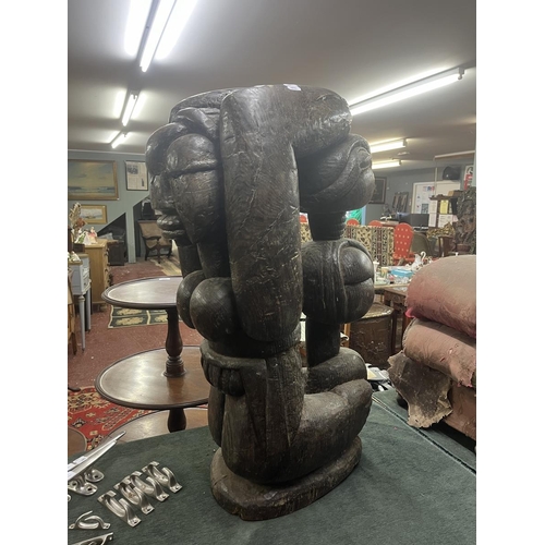 281 - Large wooden Tribal carved figure - Approx height: 85cm