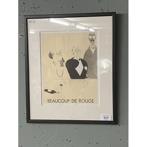 311 - 3 framed French caricature prints