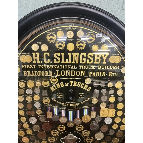 314 - H C Slingsby King of the Trucks large oval display