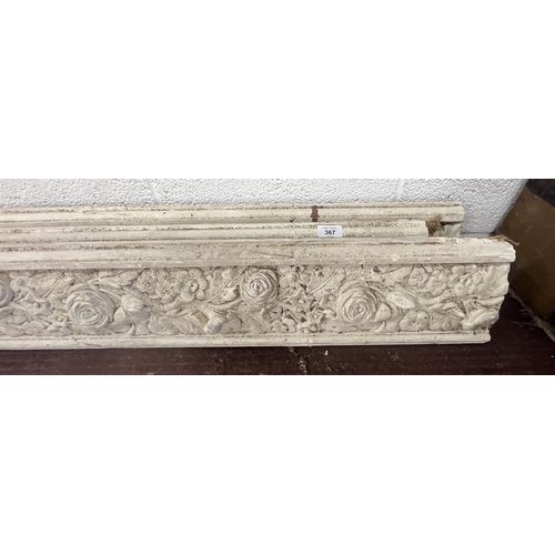 367 - Collection of antique plaster moldings