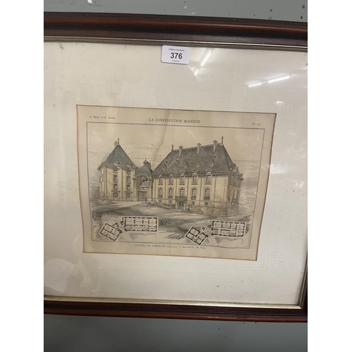 376 - 2 Victorian architectural prints