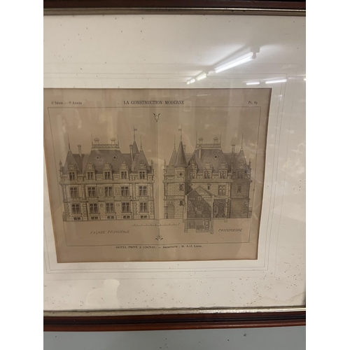 376 - 2 Victorian architectural prints