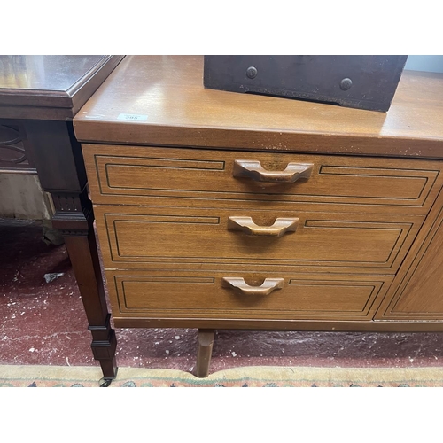 395 - Teak mid-century sideboard by Beautillity - Approx size: W: 162cm D: 46cm H: 73cm