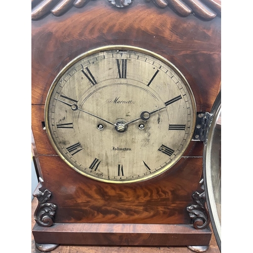 410 - Marriot's of Islington Bracket clock circa 1860 - Approx height: 44cm