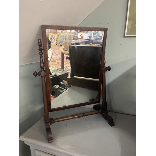 418 - 19th century vanity mirror together with a George the III 3 drawer vanity mirror