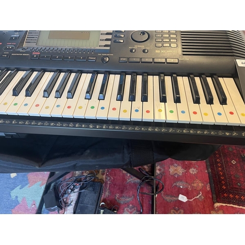 448 - Yamaha keyboard PSR630 complete with stand, cove, instructions etc