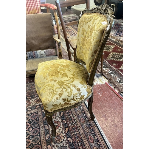 476 - Antique French gilt framed chair