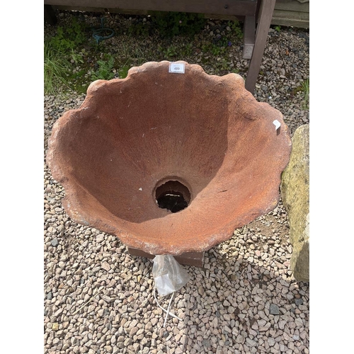 489 - Large cast iron pedestal planter - Approx height: 62cm