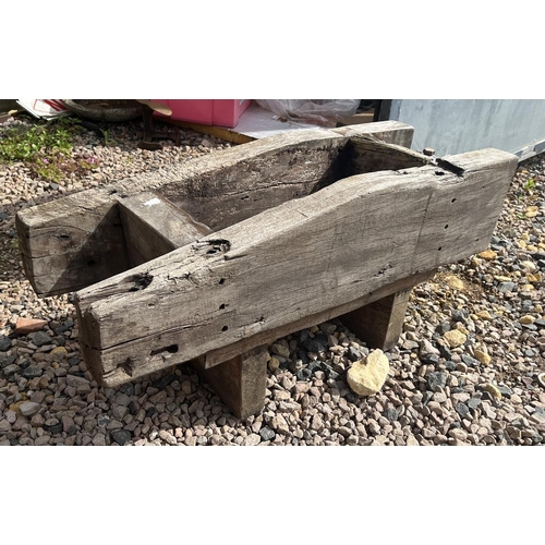 490 - Rustic wooden planter