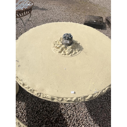 494 - Circular stone garden table with bench