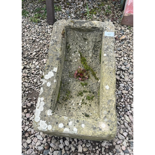 503 - Antique stone trough - Approx size: W: 58cm D: 33cm H: 36cm