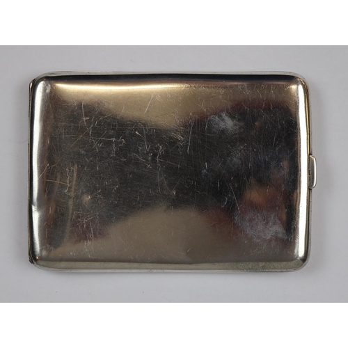 10 - Hallmarked silver cigarette case - Approx weight: 123g