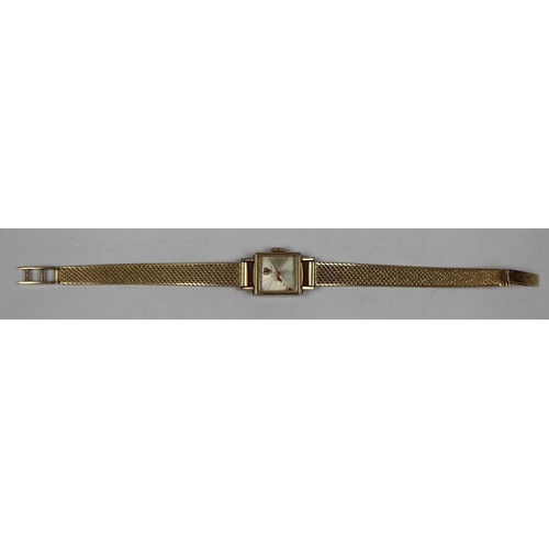 111 - Delano gold watch - 18ct gold hallmarked strap with rolled gold bezel