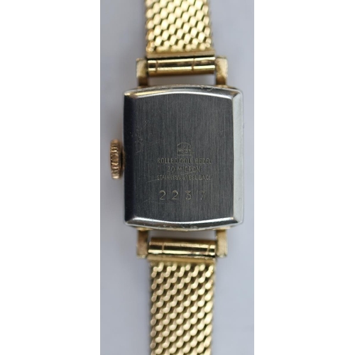 111 - Delano gold watch - 18ct gold hallmarked strap with rolled gold bezel