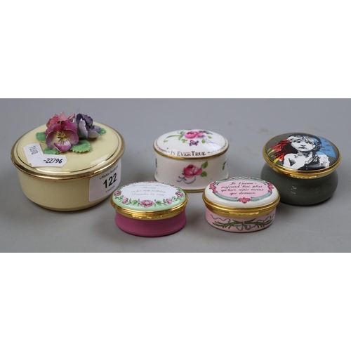 122 - Collection of trinket boxes to include Halcyon Days