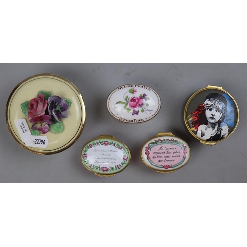 122 - Collection of trinket boxes to include Halcyon Days