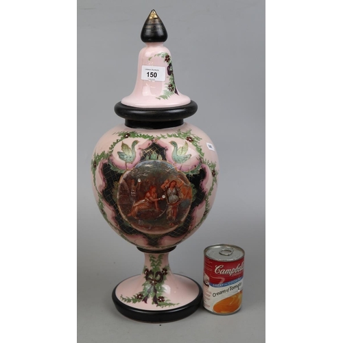 150 - Lidded urn - Approx height: 49cm