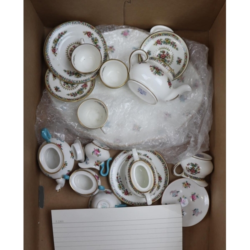 156 - Collection of cups & saucers to include miniature examples