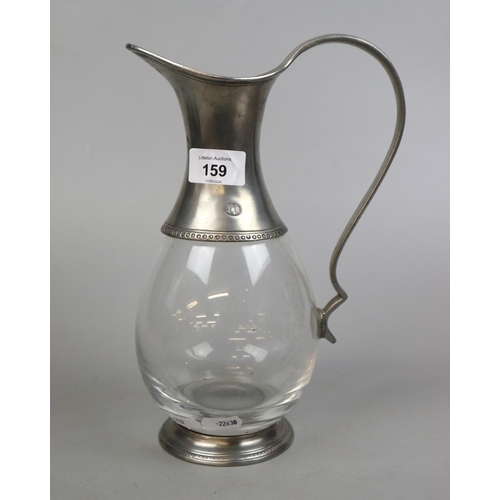 159 - Pewter handled pitcher