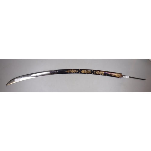 170 - Craig & Co curved and decorated sword blade - POSSIBLY A REPRODUCTION