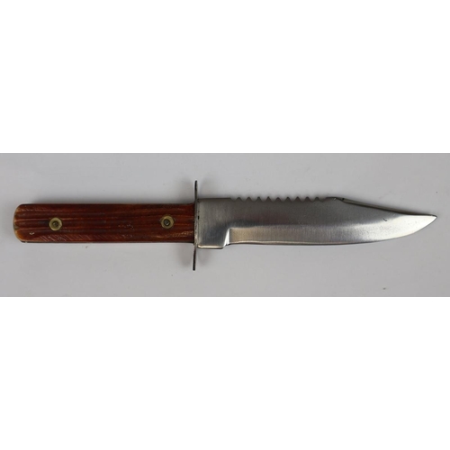173 - WWII Japanese airman's antler handle sawback survival knife