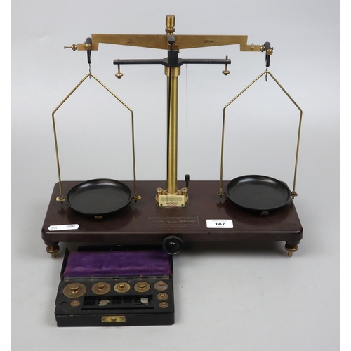 187 - Set of balance scales and weights