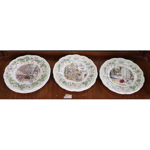 188 - Collection of Royal Doulton Bramley Hedge 8'' plates - 8 to include the 4 seasons set