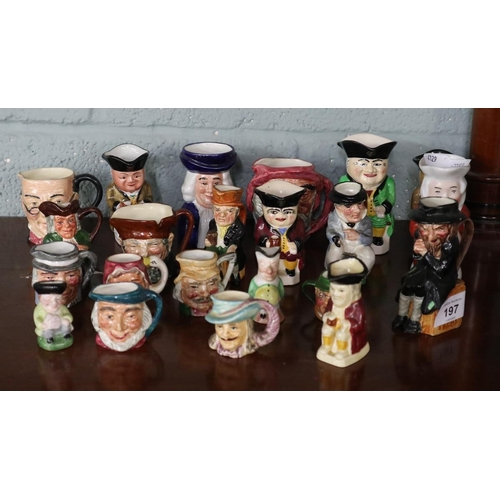197 - Collection of small Toby jugs