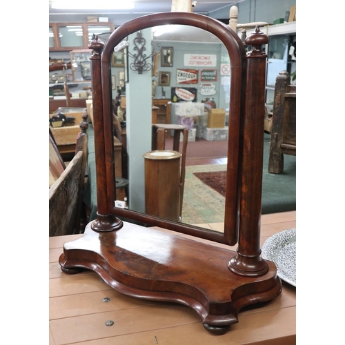 206 - Victorian mahogany vanity mirror