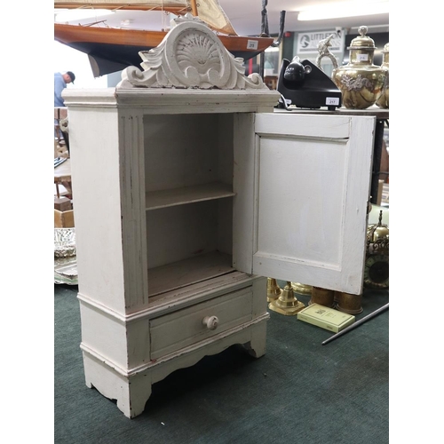213 - Small mirror front painted cabinet