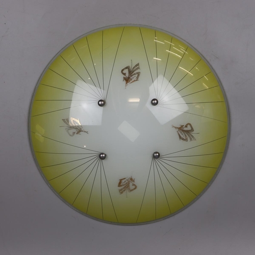 219 - 3 vintage glass lampshades