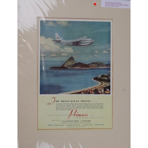 233 - Posters - aviation / maritime framed posters 1930-50's from illustrations London news
