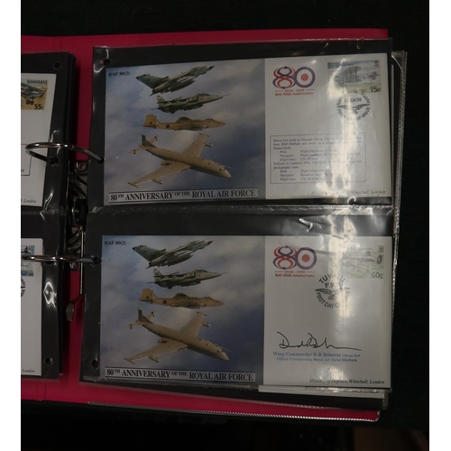 235 - Stamps - aviation RAF covers including some 80th anniversary approx 50% are signed