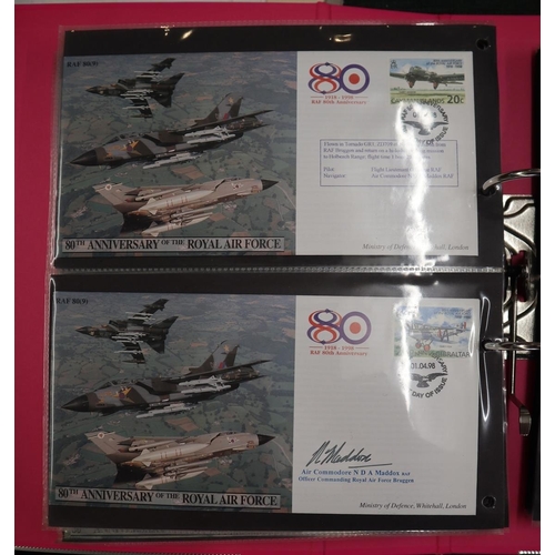 235 - Stamps - aviation RAF covers including some 80th anniversary approx 50% are signed