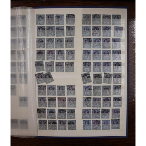 242 - Stamps Great Britain 4 stock books duplicated 10 lilacs & jubilee ½d postmark interest