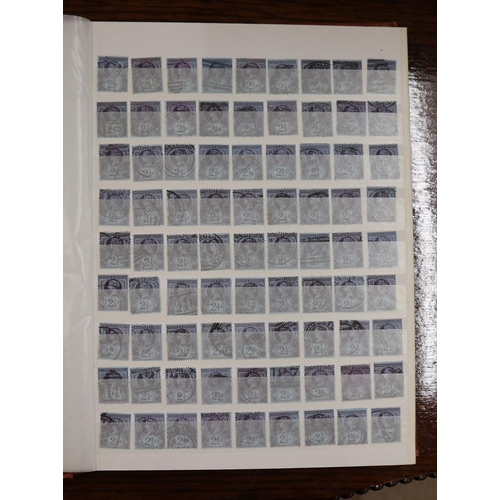 242 - Stamps Great Britain 4 stock books duplicated 10 lilacs & jubilee ½d postmark interest