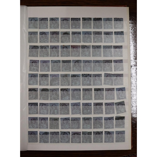 242 - Stamps Great Britain 4 stock books duplicated 10 lilacs & jubilee ½d postmark interest