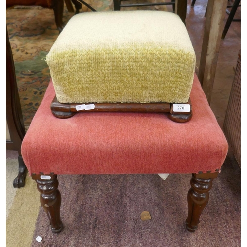 270 - 2 Victorian footstools