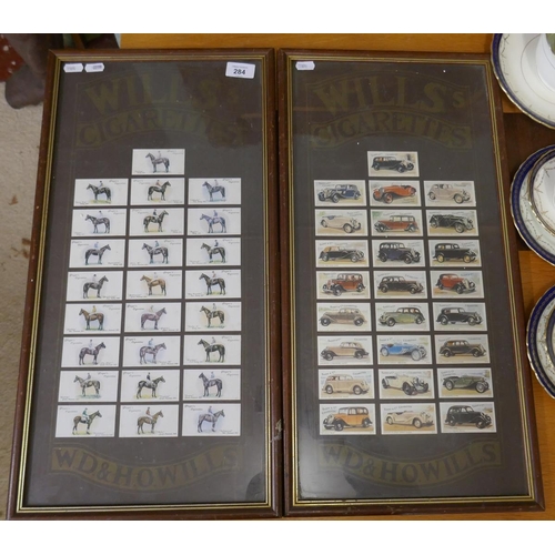 284 - 3 framed cigarette card collections
