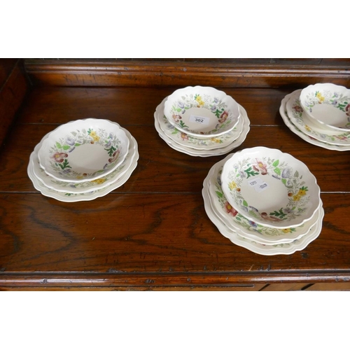 302 - Large collection of Royal Doulton Stratford pattern