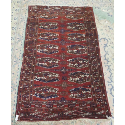 304 - Vintage 1920-1940 Afghan wool handwoven rug - Approx 196cm x 121cm