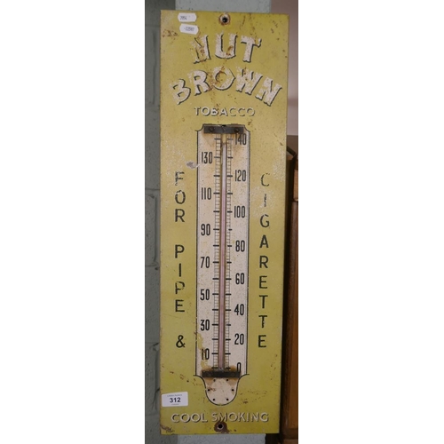 312 - Nut Brown garage wall thermometer